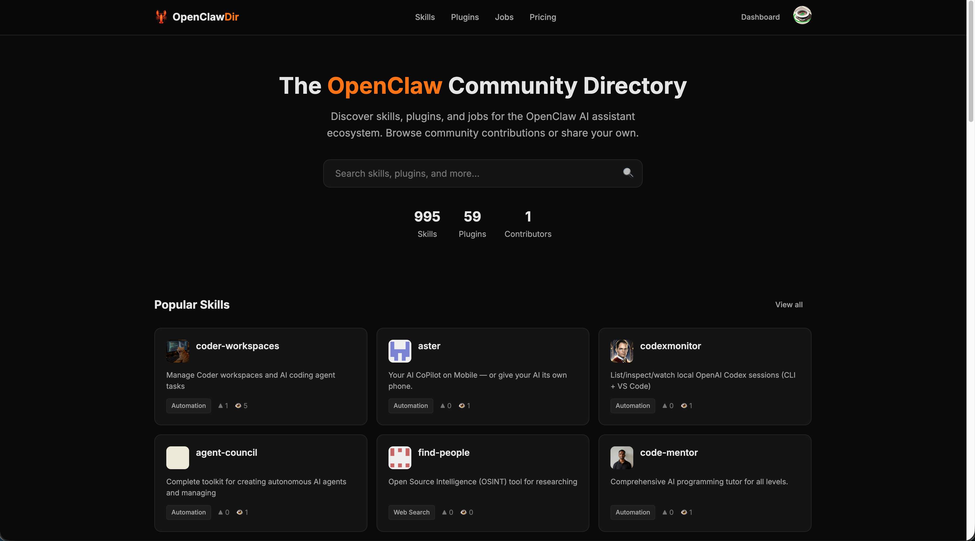 Open Claw Directory | Launchpad