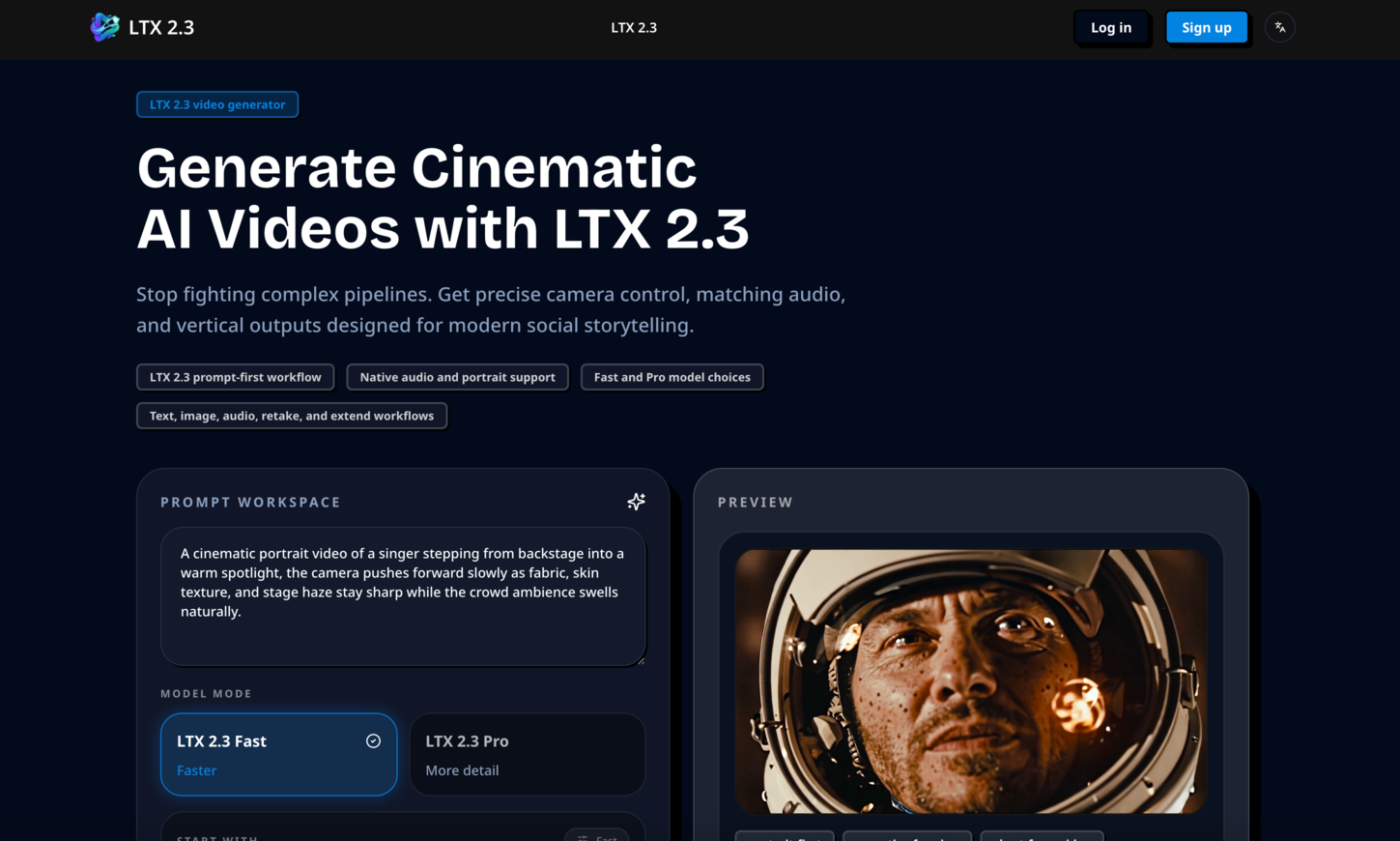 LTX 2.3 Video Generator | Launchpad